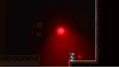 Person Standing In Dark Room With Red Light GIF