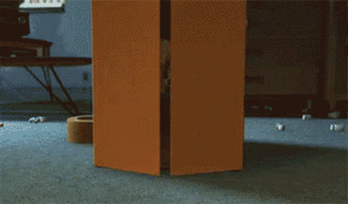 Person Standing in Doorway with TV Background