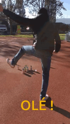 Person Standing on One Leg With Ole