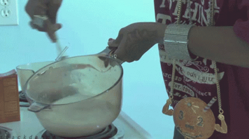 Person Stirring Pot Wearing I M A Bitch Shirt GIF