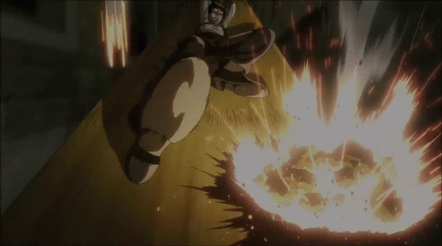 Person Surrounded By Fire And Sparks GIF