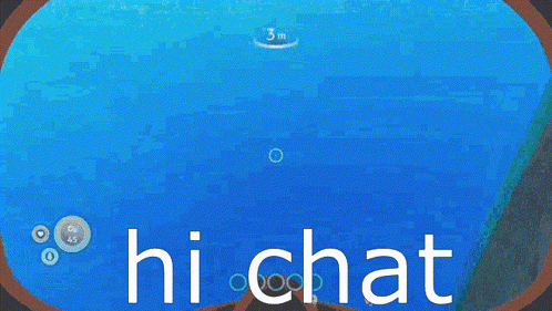 Person Swimming in Ocean Saying Hi Chat