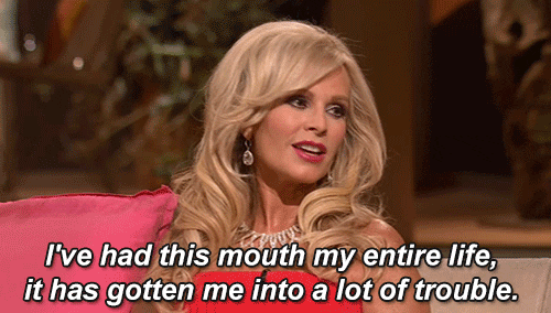 Person Talking To Tamra Judge About Her Life GIF