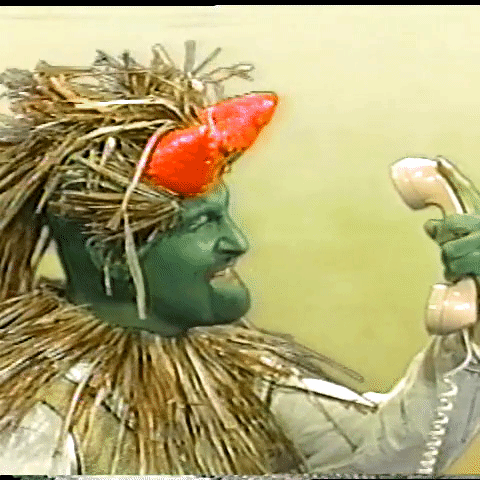 Person Talking To Telephone Without Manners GIF