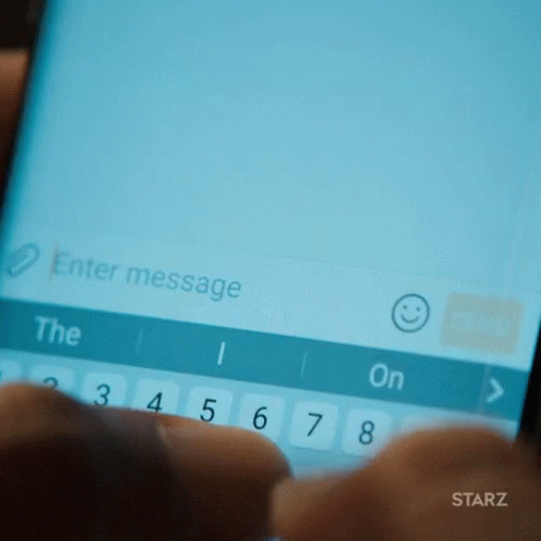 Person Typing Message on Phone With Starz