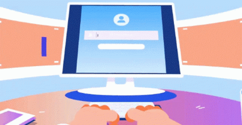 Person Typing on Keyboard in Front of Computer