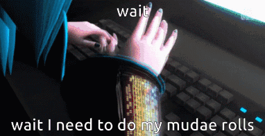 Person Typing Wait Wait I Need To Do My Mudae Rolls