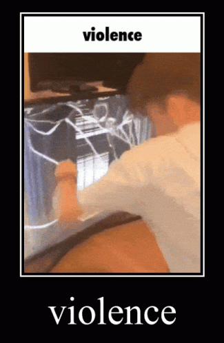 Person Using Computer Saying Violence GIF