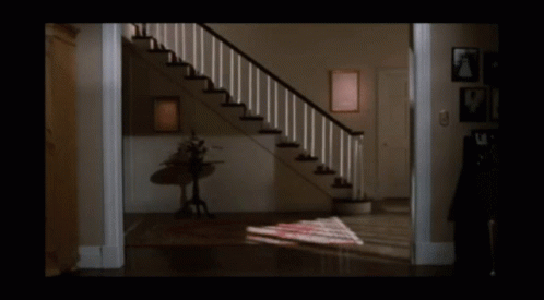 Person Walking Down Stairs GIF