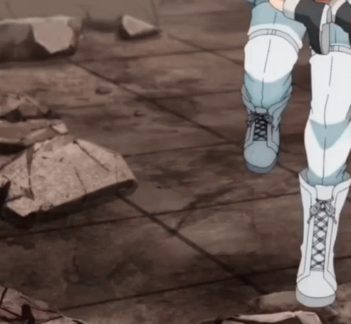 Person Walking In White Lace-Up Boots GIF