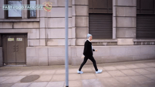 Person Walking Past Fast Food Face Off