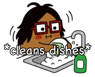 Person Washing Dishes Cleans Dishes