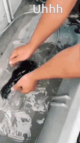 Person Washing in Bathtub Saying Uhhh