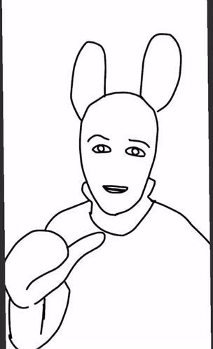 Person Wearing Bunny Ears