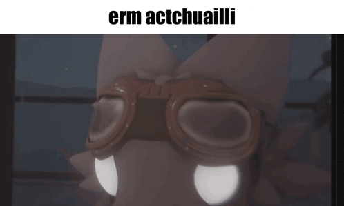 Person Wearing Goggles Saying Erm Actchuailii GIF