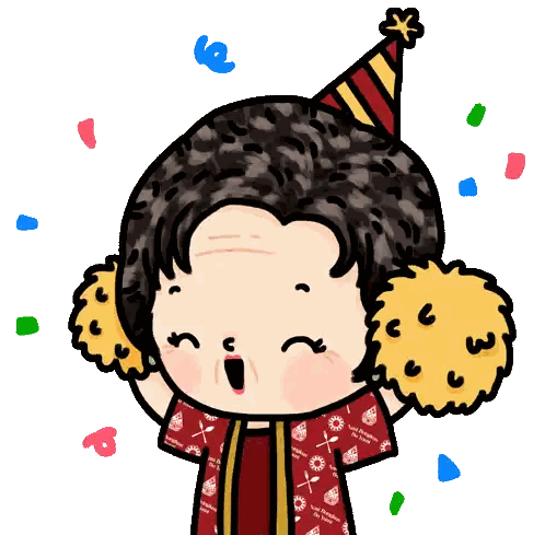 Person Wearing Party Hat Cheering