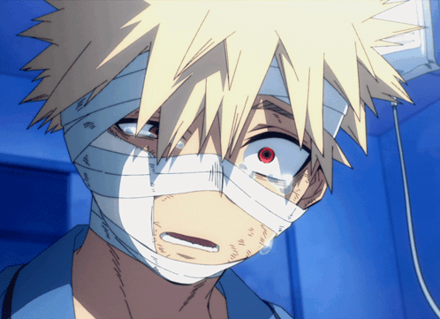 Person with Bandage and Tear