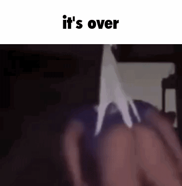 Person With Blanket on Head Saying It's Over