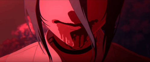 Person With Blood From Mouth