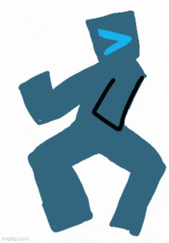 Person With Blue Arrow Pointing Up GIF