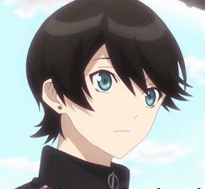 Person with Blue Eyes and Black Hair