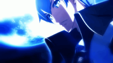 Person with Blue Hair Close Up