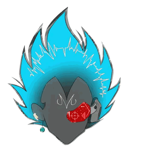 Person with Blue Hair Vegeta Drawing