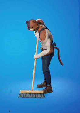 Person with Cat Head Sweeping