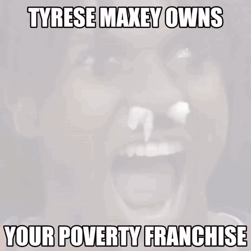 Person with Cream on Nose Tyrese Maxey Meme