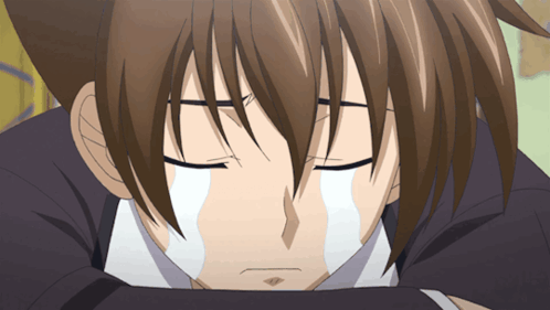 Person With Eyes Closed and Tear