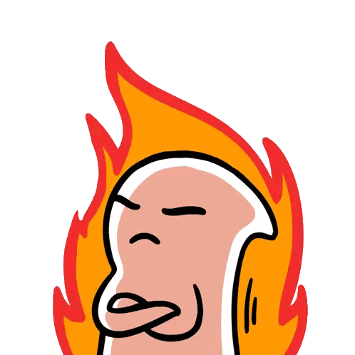 Person with Flames Behind