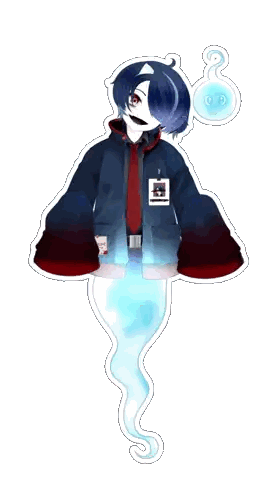 Person With Ghost Badge Sticker
