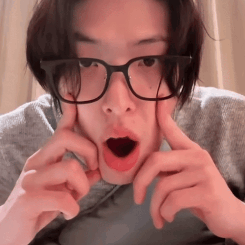 Person With Glasses Making Funny Face