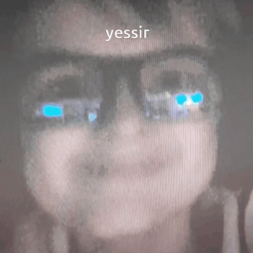 Person With Glasses Saying Yessir GIF