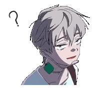 Person with Gray Hair and Green Necklace