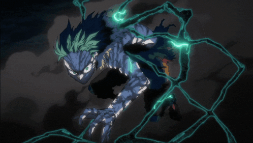 Person with Green Lightning Arms