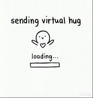 Person With Heart Sending Virtual Hug Loading Hug Sent