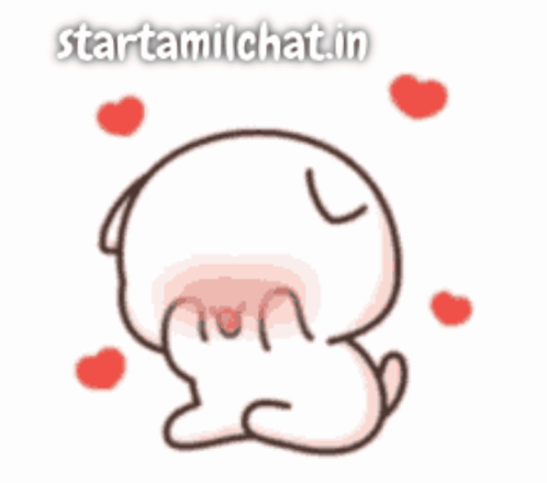 Person with Hearts and StartTamilChat.in