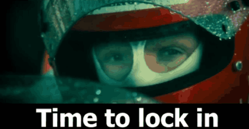 Person With Helmet Saying Time To Lock In