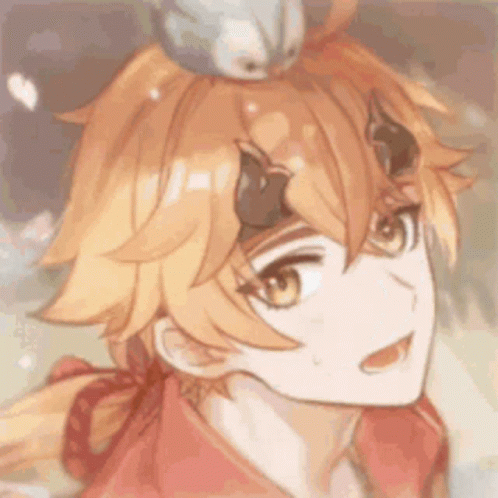 Person With Horns and Bird on Head