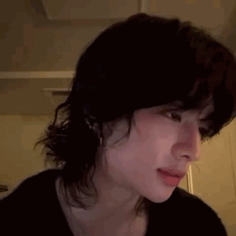 Person with Long Hair Close Up