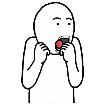 Person with Mouth Open and Hands on Face
