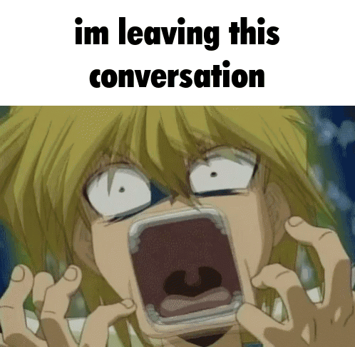 Person With Mouth Open Saying Im Leaving