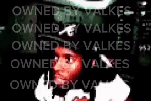 Person With Owned by Valkes Text