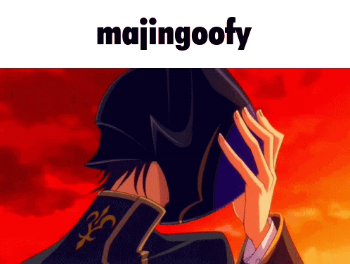 Person With Purple Eyes And Cursed Text GIF