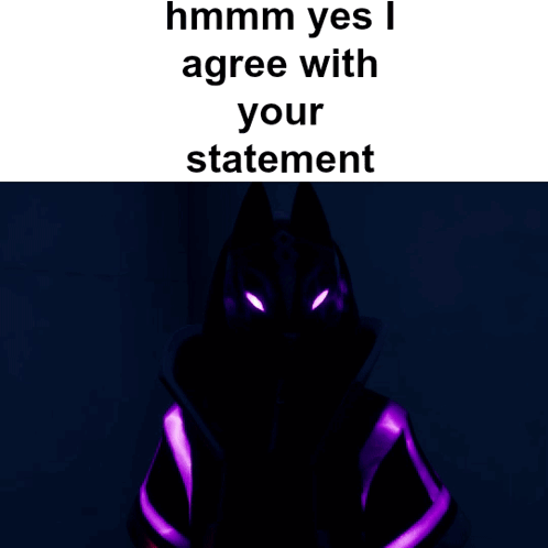 Person With Purple Eyes Saying Hmm Yes I Agree