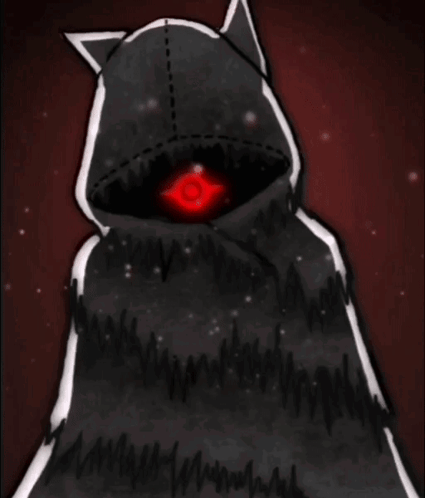 Person With Red Eye And Hood GIF