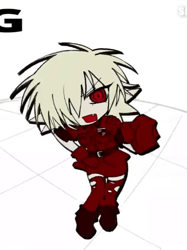 Person with Red Eyes and G Letter