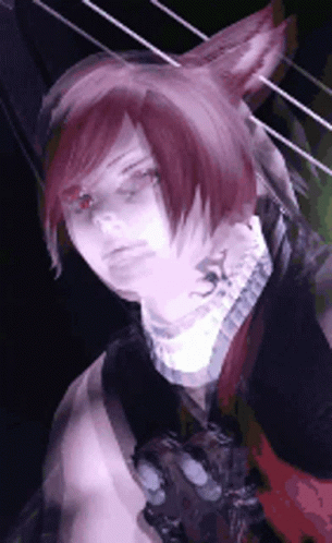 Person with Red Hair and Red Eyes