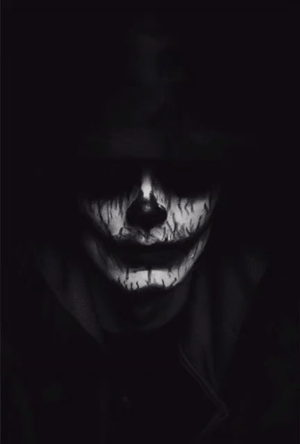 Person with Skeleton Face Paint